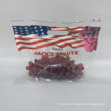 Fresh Keeping Customized Plastic Packaging Bag For Grape Fruit and Vegetable Bags With Zipper